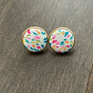 ALL SHE WROTE NOTES Confetti Bright Stud Earrings, Confetti Happiness, Jewellery